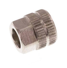 Tuerca de Latón Niquelado 4,3x3mm (M7x0,75) [20 piezas]