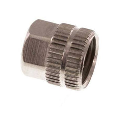Tuerca de Latón Niquelado 4,3x3mm (M7x0,75) [20 piezas]