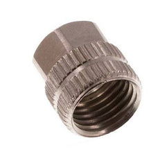 Tuerca de Latón Niquelado 4,3x3mm (M7x0,75) [20 piezas]