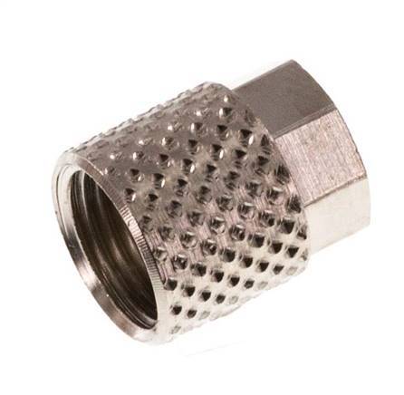 Tuerca de Latón Niquelado 6x4mm (M8x0,75) [20 piezas]