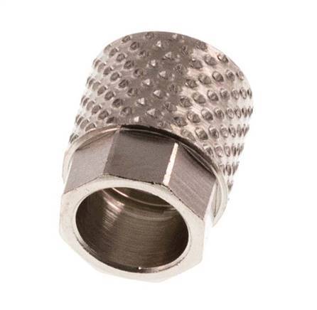 Tuerca de Latón Niquelado 6x4mm (M8x0,75) [20 piezas]