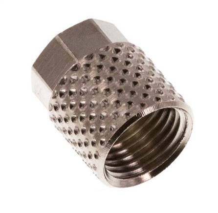 Tuerca de Latón Niquelado 6x4mm (M8x0,75) [20 piezas]