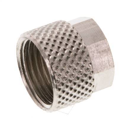 Tuerca de Latón Niquelado 8x6mm (M12x1) [20 piezas]