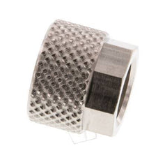 Tuerca de Latón Niquelado 8x6mm (M12x1) [20 piezas]