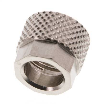 Tuerca de Latón Niquelado 8x6mm (M12x1) [20 piezas]
