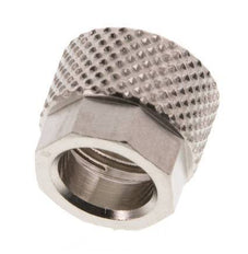 Tuerca de Latón Niquelado 8x6mm (M12x1) [20 piezas]
