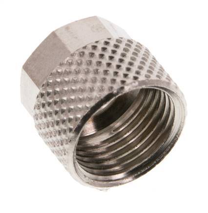 Tuerca de Latón Niquelado 8x6mm (M12x1) [20 piezas]