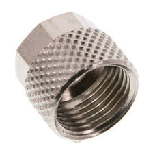 Tuerca de Latón Niquelado 8x6mm (M12x1) [20 piezas]