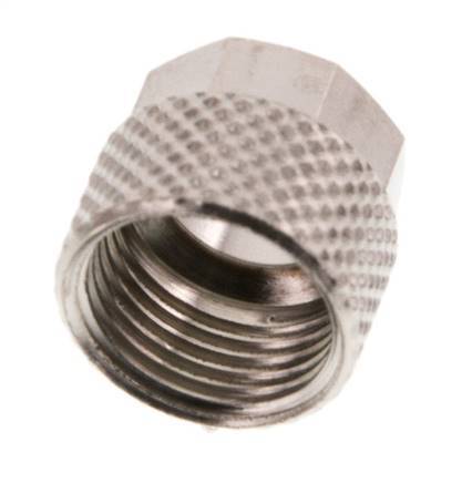 Tuerca de Latón Niquelado 8x6mm (M12x1) [20 piezas]