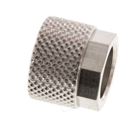 Tuerca de Latón Niquelado 10x8mm (M14x1) [10 piezas]