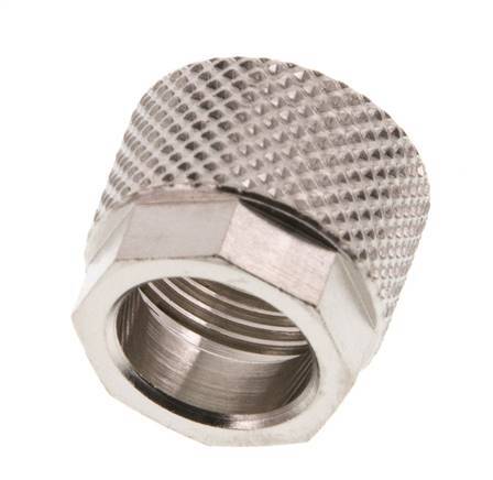 Tuerca de Latón Niquelado 10x8mm (M14x1) [10 piezas]