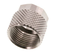 Tuerca de Latón Niquelado 10x8mm (M14x1) [10 piezas]