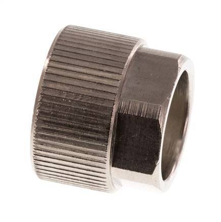 Tuerca de Latón Niquelado 11,6x9mm (M16x1) [5 piezas]