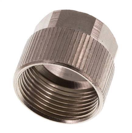 Tuerca de Latón Niquelado 11,6x9mm (M16x1) [5 piezas]