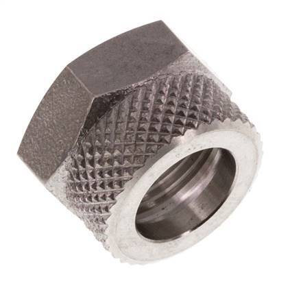 Tuerca de unión de acero inoxidable 10x8mm (M14x1)