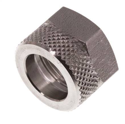 Tuerca de unión de acero inoxidable 12x10mm (M16x1)