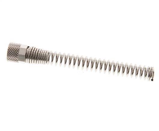 Tuerca de Latón Niquelado 6x4mm (M10x1) Protección contra dobleces [2 piezas]