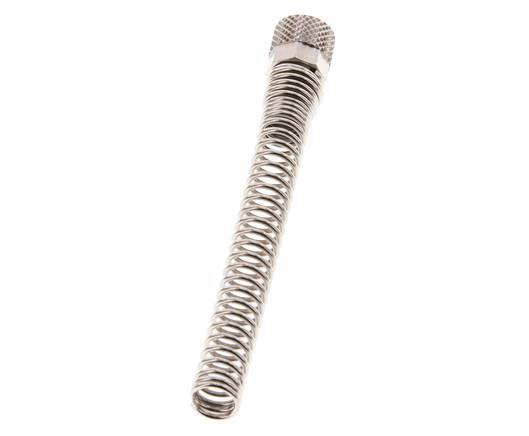 Tuerca de Latón Niquelado 6x4mm (M10x1) Protección contra dobleces [2 piezas]