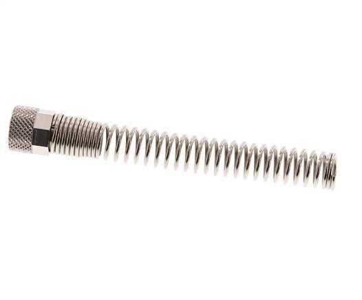 Tuerca de Latón Niquelado 8x6mm (M12x1) Protección contra dobleces [2 piezas]