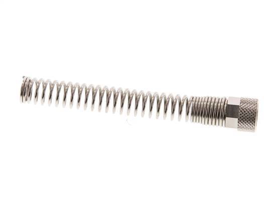 Tuerca de Latón Niquelado 8x6mm (M12x1) Protección contra dobleces [2 piezas]