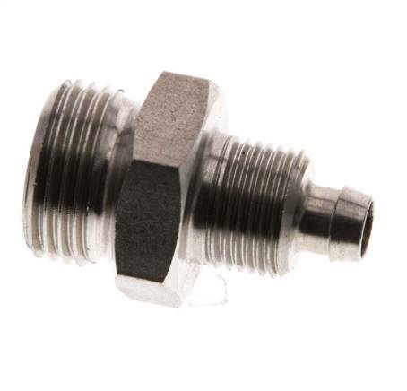 8x6 y G3/8'' Acero inoxidable 1.4571 Racor recto con rosca macho