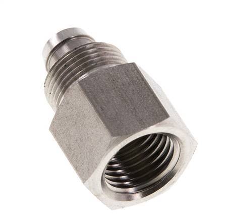 10x8 & G1/4'' Acero inoxidable 1.4571 Racor recto con rosca hembra