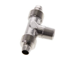 Racor rápido en T de acero inoxidable 1.4404 de 8x6 y R1/8'' con rosca macho