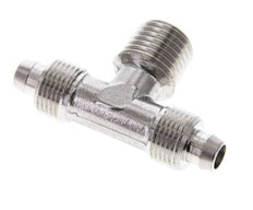 Racor rápido en T de acero inoxidable 1.4404 de 8x6 y R1/4'' con rosca macho