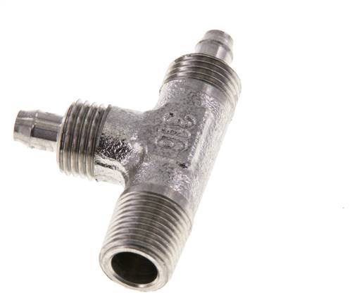6x4 & R1/8'' Acero inoxidable 1.4305 Racor en T de ángulo recto con rosca macho