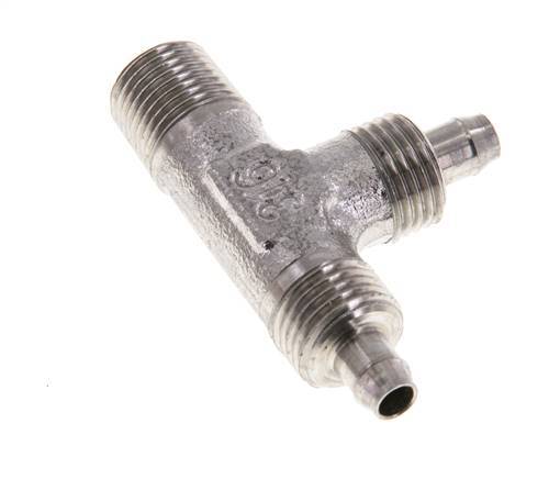 6x4 & R1/8'' Acero inoxidable 1.4305 Racor en T de ángulo recto con rosca macho