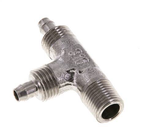 6x4 & R1/8'' Acero inoxidable 1.4305 Racor en T de ángulo recto con rosca macho