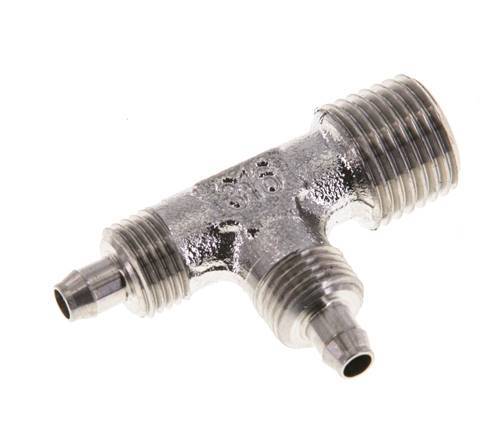 6x4 & R1/4'' Acero inoxidable 1.4305 Racor en T de ángulo recto con rosca macho