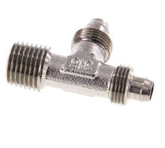 Racor en T en ángulo recto con rosca macho de acero inoxidable 1.4305 de 8x6 y R1/4