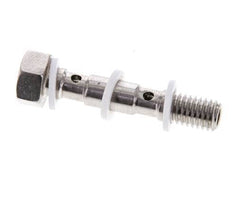 Perno banjo de acero inoxidable de 2 vías con rosca macho M5 PTFE L27mm