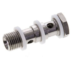 Perno banjo de acero inoxidable de 2 vías con rosca macho G1/4'' PTFE L42mm