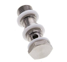 Perno banjo de acero inoxidable de 2 vías con rosca macho G1/4'' PTFE L42mm