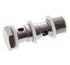 Perno banjo de acero inoxidable de 2 vías con rosca macho G1/4'' PTFE L42mm