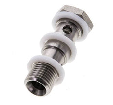 Perno banjo de acero inoxidable de 2 vías con rosca macho G1/4'' PTFE L42mm