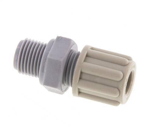 Accesorio de compresión recto de 6x4mm y G1/8'' PA con rosca macho 10 bar [5 piezas]