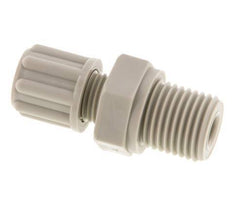 Accesorio de compresión recto de PP de 6x4mm y G1/4'' con rosca macho 10 bar [2 piezas]