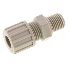 10x8mm & G1/4'' PP Racor recto de compresión con rosca macho 10 bar