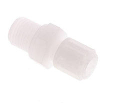 Racor de compresión recto de PVDF de 6x4 mm y G1/4'' con rosca macho 10 bar