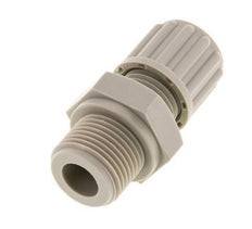 Racor de compresión recto de PVDF de 6x4 mm y G1/4'' con rosca macho 10 bar