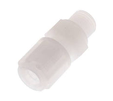 Racor de compresión recto de PVDF 8x6 mm y G1/4'' con rosca macho 10 bar