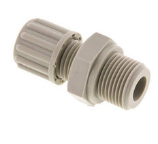 Racor de compresión recto de PVDF 8x6 mm y G1/4'' con rosca macho 10 bar