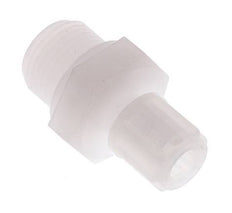 Racor de compresión recto de PVDF de 6x4 mm y G3/8'' con rosca macho 10 bar