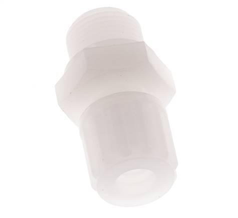 Racor de compresión recto de PVDF 8x6 mm y G3/8'' con rosca macho 10 bar