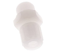 Racor de compresión recto de PVDF 10x8 mm y G3/8'' con rosca macho 10 bar