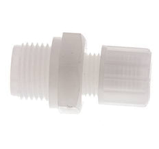 10x8mm & G1/2'' Racor de compresión recto de PVDF con rosca macho 10 bar