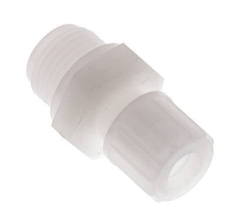 10x8mm & G1/2'' Racor de compresión recto de PVDF con rosca macho 10 bar